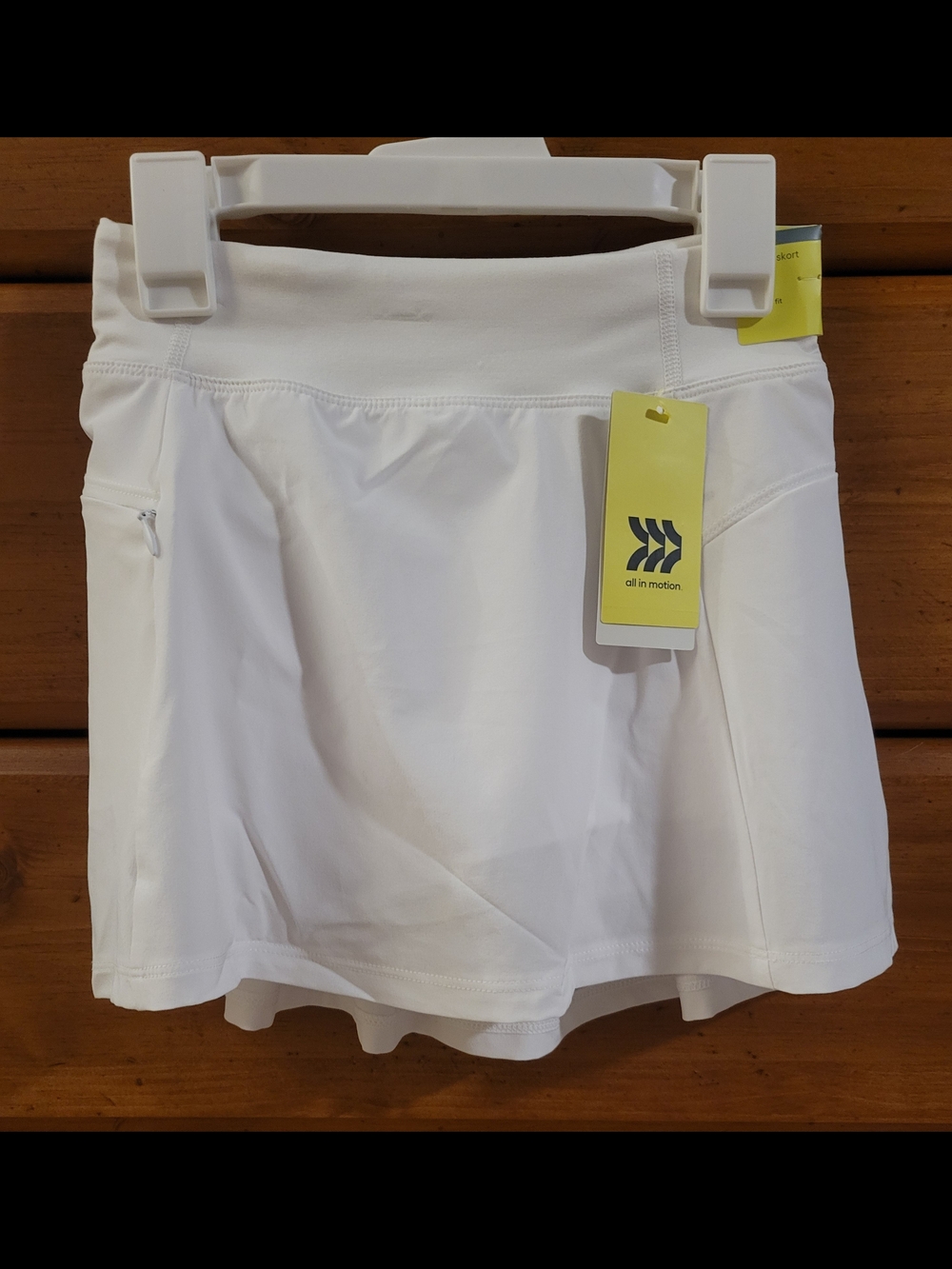 all in motion White Girls' Athletic Skort with Zip Pocket